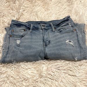 Light wash ripped jeans